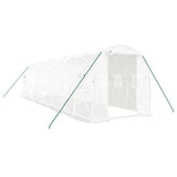 Vidaxl Garden drivhus med stålramme 16 m² 8x2x2 m hvid