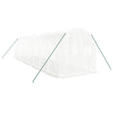 Vidaxl Garden drivhus med stålramme 16 m² 8x2x2 m hvid