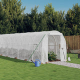 Vidaxl Garden Greenhouse med stålramme 40 m² 20x2x2 m hvid