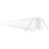Vidaxl Garden drivhus med stålramme 48 m² 24x2x2 m hvid