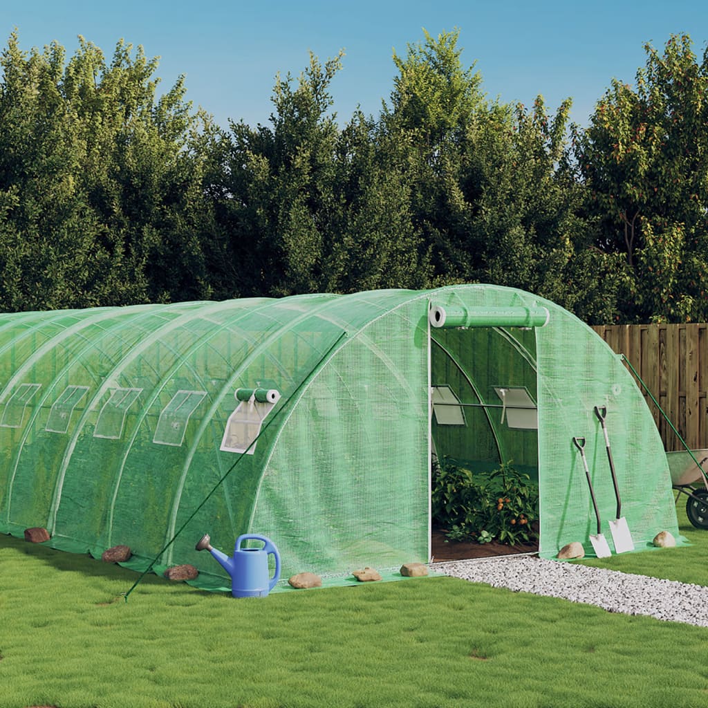 Vidaxl Garden Greenhouse med stålramme 32 m² 8x4x2 m grøn