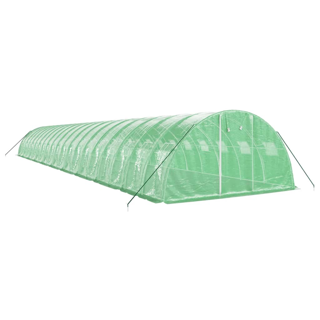 Vidaxl Garden Greenhouse med stålramme 80 m² 20x4x2 m grøn
