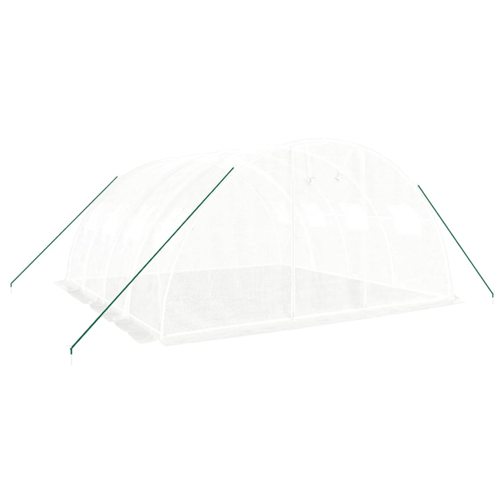 Vidaxxl drivhus med stålramme hvid 16 m² 4x4x2 m