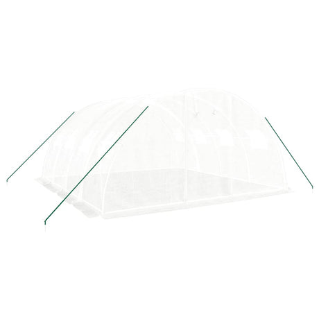 Vidaxxl drivhus med stålramme hvid 16 m² 4x4x2 m