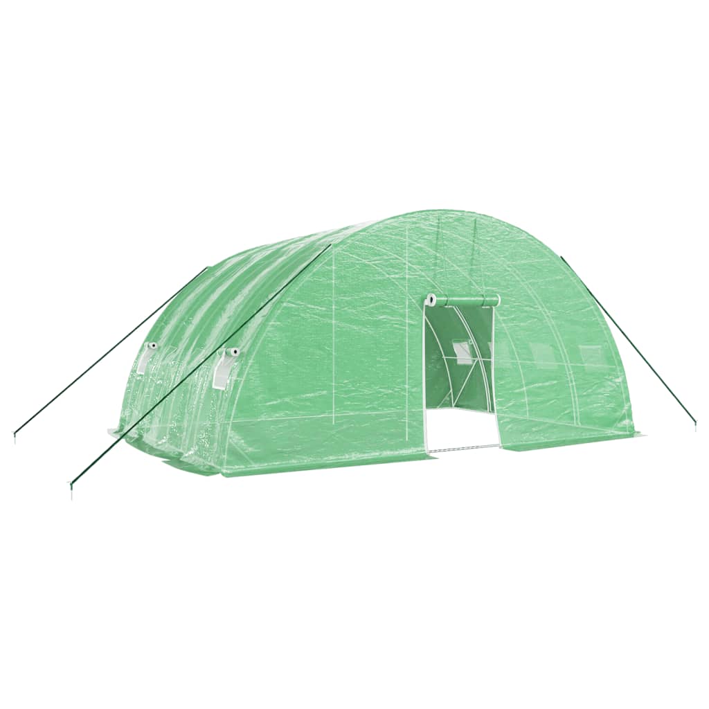 Vidaxl Garden drivhus med stålramme 24 m² 6x4x2,85 m grøn