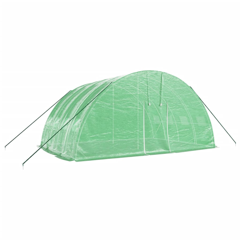 Vidaxl Garden drivhus med stålramme 24 m² 6x4x2,85 m grøn