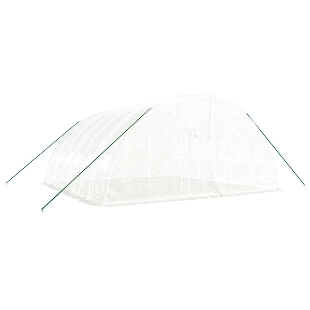 Vidaxl Garden Greenhouse med stålramme 36 m² 6x6x2,85 m hvid