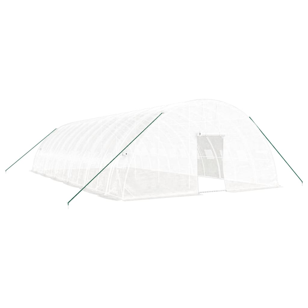 Vidaxl Garden drivhus med stålramme 72 m² 12x6x2,85 m hvid