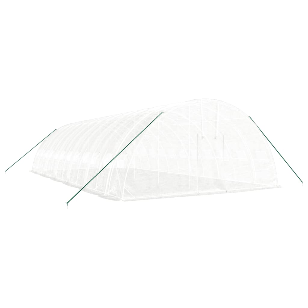 Vidaxl Garden drivhus med stålramme 72 m² 12x6x2,85 m hvid