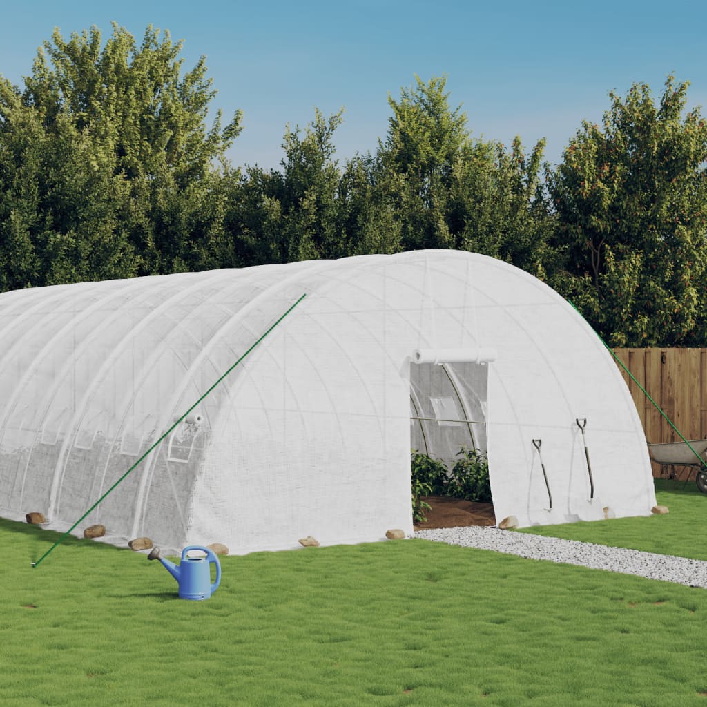 Vidaxl Garden drivhus med stålramme 72 m² 12x6x2,85 m hvid