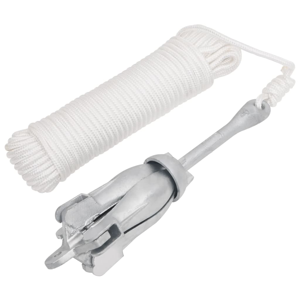 Vidaxx Anchor med reb sammenfoldelig 6 kg hot-dip galvaniseret støbejern
