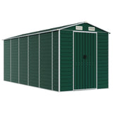 Vidaxl Garden Shed 191x470x198 cm Galvaniseret stålgrøn