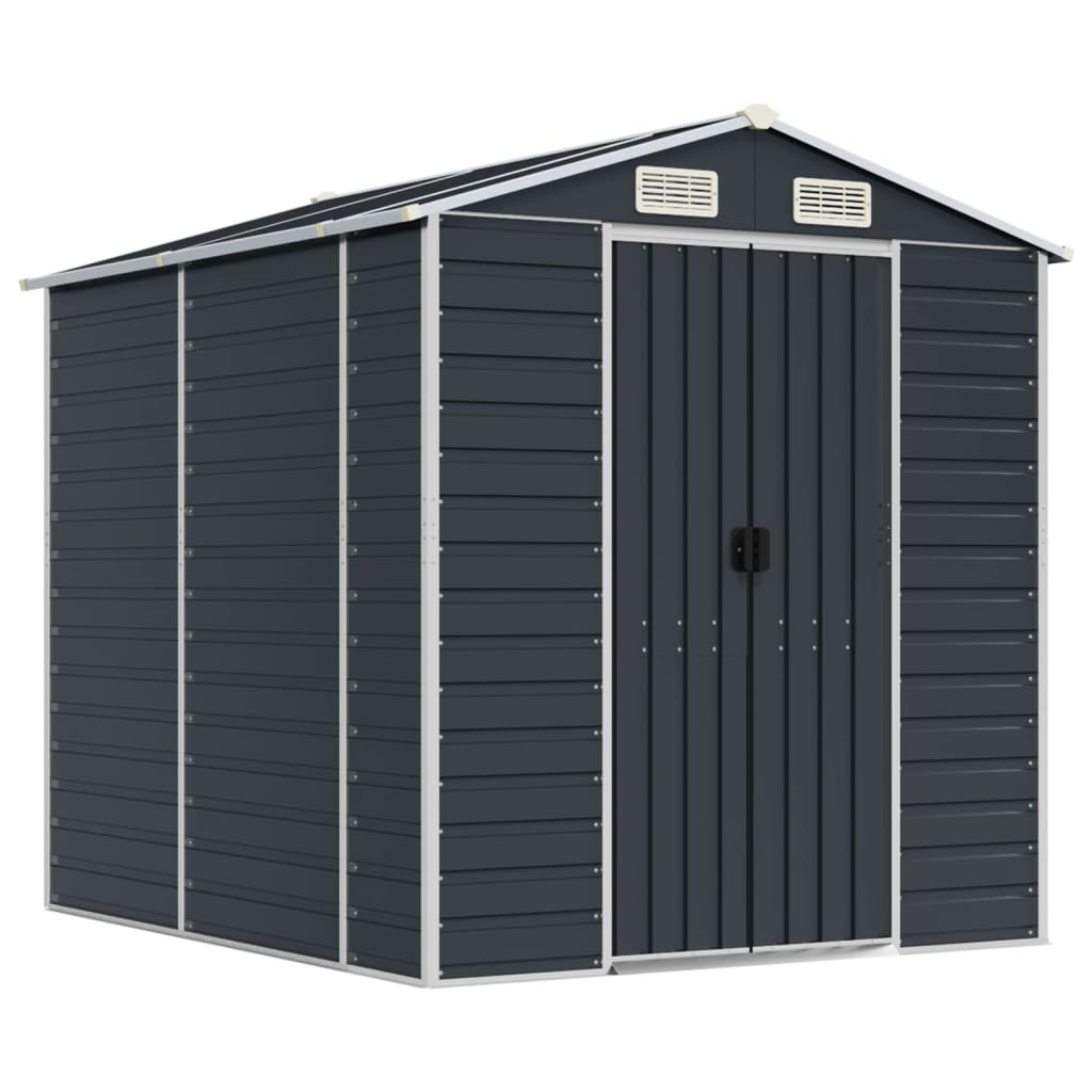 Vidaxl Garden Shed 191x215x198 cm Galvaniseret stål Antracit
