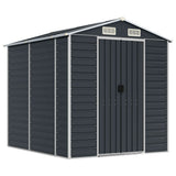 Vidaxl Garden Shed 191x215x198 cm Galvaniseret stål Antracit