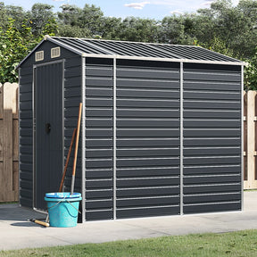Vidaxl Garden Shed 191x215x198 cm Galvaniseret stål Antracit