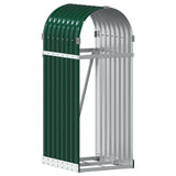 Vidaxx brændeopbevaring 40x45x100 cm galvaniseret stålgrøn