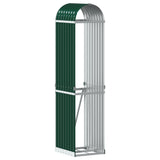 Vidaxx brændeopbevaring 40x45x170 cm galvaniseret stålgrøn