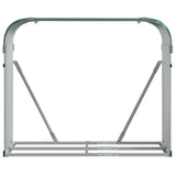 Vidaxx brændeopbevaring 120x45x100 cm galvaniseret stålgrøn