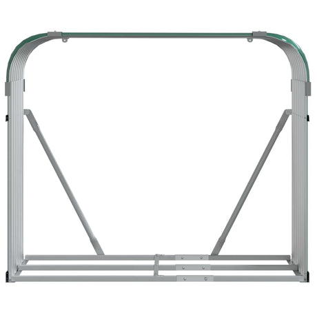 Vidaxx brændeopbevaring 120x45x100 cm galvaniseret stålgrøn