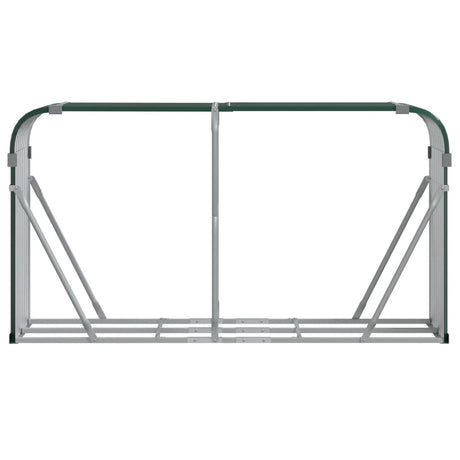 Vidaxx brændeopbevaring 180x45x100 cm galvaniseret stålgrøn