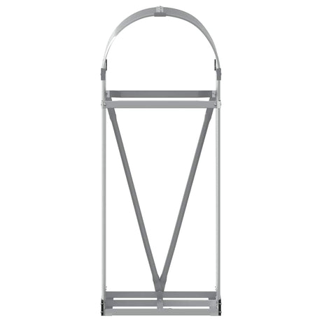 Vidaxx brændeopbevaring 40x45x100 cm galvaniseret stål lysegrå