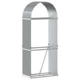 Vidaxx brændeopbevaring 80x45x190 cm galvaniseret stål lysegrå