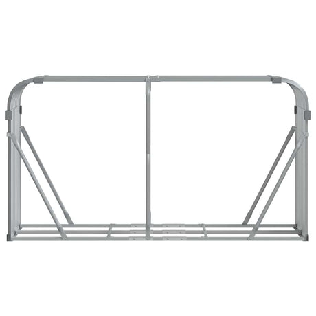 Vidaxx brændeopbevaring 180x45x100 cm galvaniseret stål lysegrå