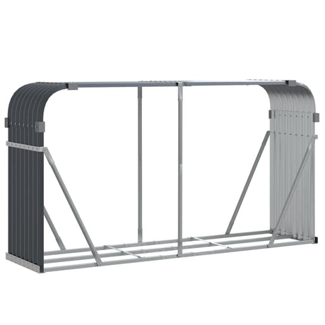 Vidaxx brændeopbevaring 180x45x100 cm galvaniseret stål antracit