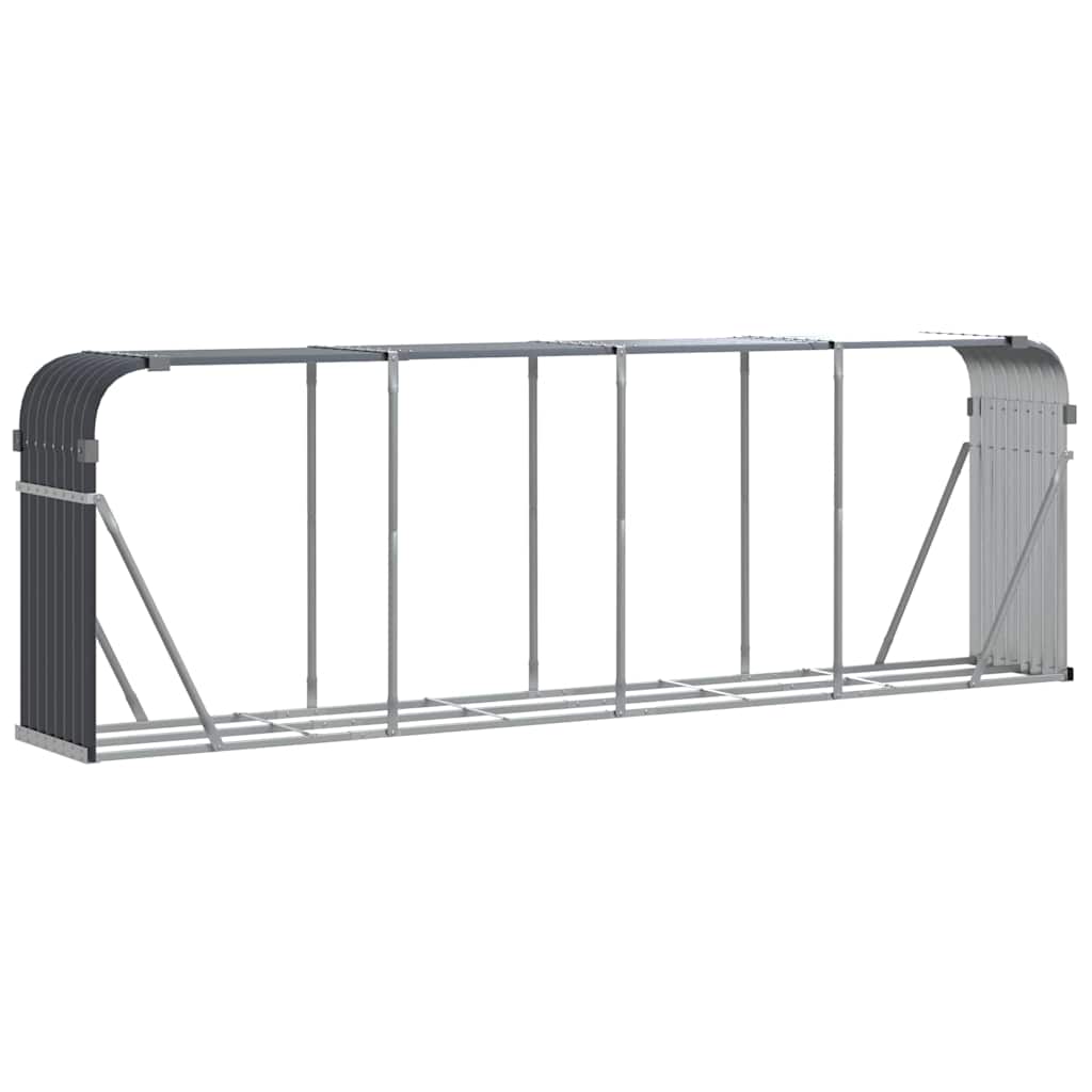 Vidaxx brændeopbevaring 300x45x100 cm galvaniseret stål antracit