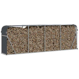 Vidaxx brændeopbevaring 300x45x100 cm galvaniseret stål antracit