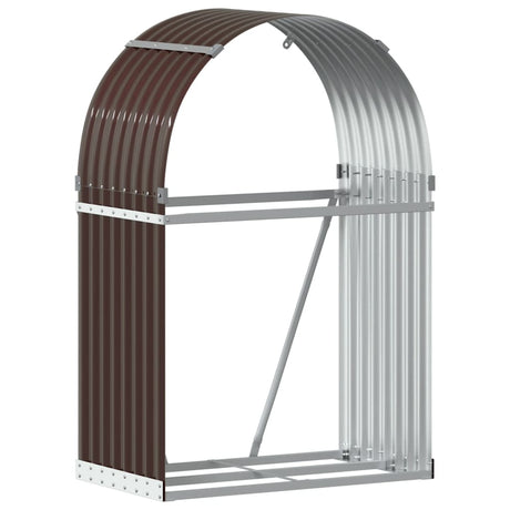 Vidaxx brændeopbevaring 80x45x120 cm galvaniseret stålbrun