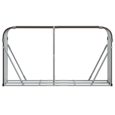 Vidaxx brændeopbevaring 180x45x100 cm galvaniseret stålbrun