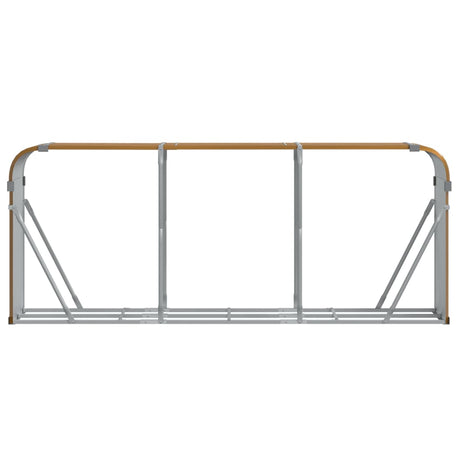 Vidaxx brændeopbevaring 234x45x100 cm galvaniseret stål træ look