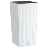 Vidaxl Planter med aftagelig bakke rotting se 11 26,5 l pp hvid