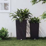 Vidaxl Planter med aftagelig bakke rottan Look 21 49 L PP Anthracite