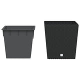 Vidaxxl planter med aftagelig bakke rotting look 21 32 l pp anthracit