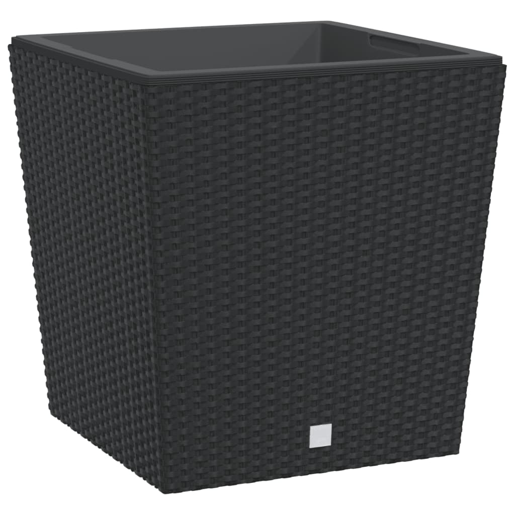 Vidaxxl planter med aftagelig bakke rotting look 37 64 l pp anthracit