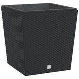 Vidaxxl planter med aftagelig bakke rotting look 37 64 l pp anthracit