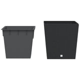 Vidaxxl planter med aftagelig bakke rotting look 37 64 l pp anthracit