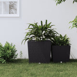 Vidaxxl planter med aftagelig bakke rotting look 37 64 l pp anthracit