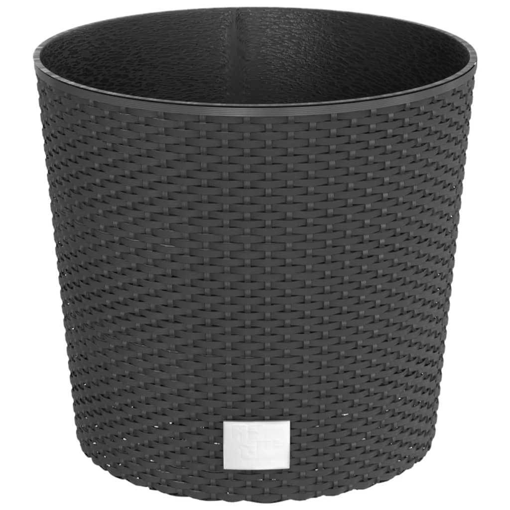 Vidaxl Planter Fjernelig container Rattan Look 15 15.3 L PP Anthracite
