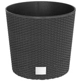 Vidaxl Planter Fjernelig container Rattan Look 15 15.3 L PP Anthracite