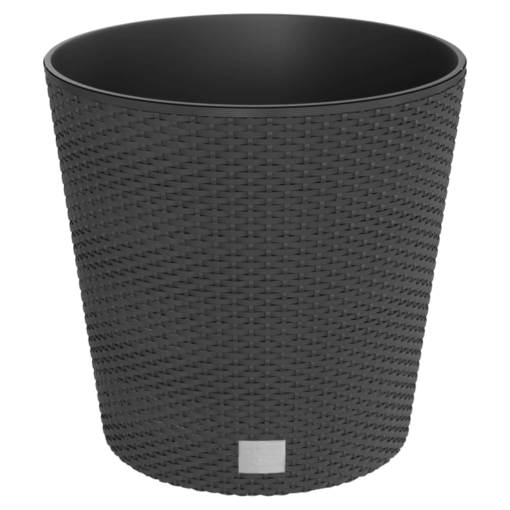 Vidaxl Planter Fjernelig container Rattan Look 35 37,5 L PP Anthracite