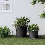 Vidaxl Planter Fjernelig container Rattan Look 35 37,5 L PP Anthracite