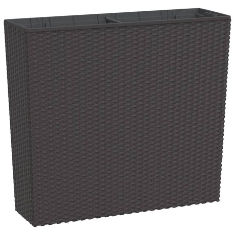 Vidaxl plantenbak met uitneembare bak rattan-look 12 44 l pp bruin