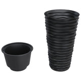 Vidaxl Planter med aftagelig bakke ribbet 8 22 L PP Anthracite
