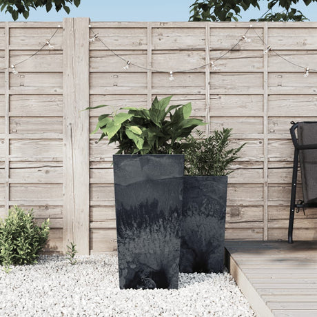 Vidaxl plantenbak met uitneembare bak beton-look 21 49 l pp antraciet