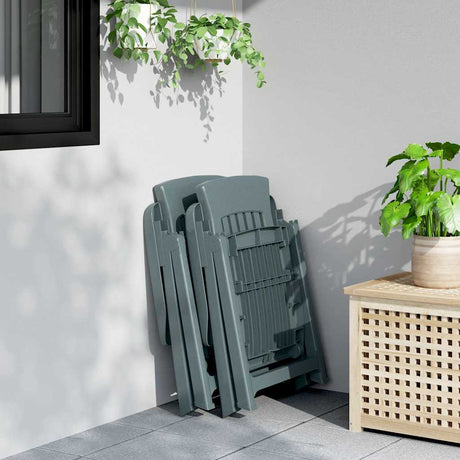 Vidaxl opklapbare ligstoelen, 2 stuks, groen pp
