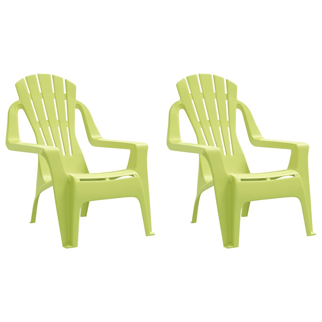 Vidaxl kindertuinstoelen 2 st hout-look 37x34x44 cm polypropeen groen