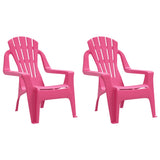 Vidaxl kindertuinstoelen 2 st hout-look 37x34x44 cm polypropeen roze